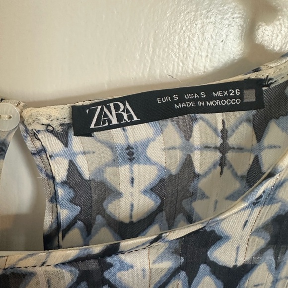 Zara Metallic Thread Ruffled Mini Dress - Picture 5 of 5